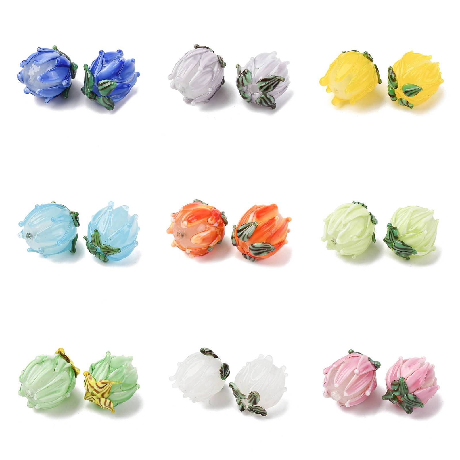 20pcs Handmade Lampwork Tulip  - đánh giá và giá Embellishment Crafts