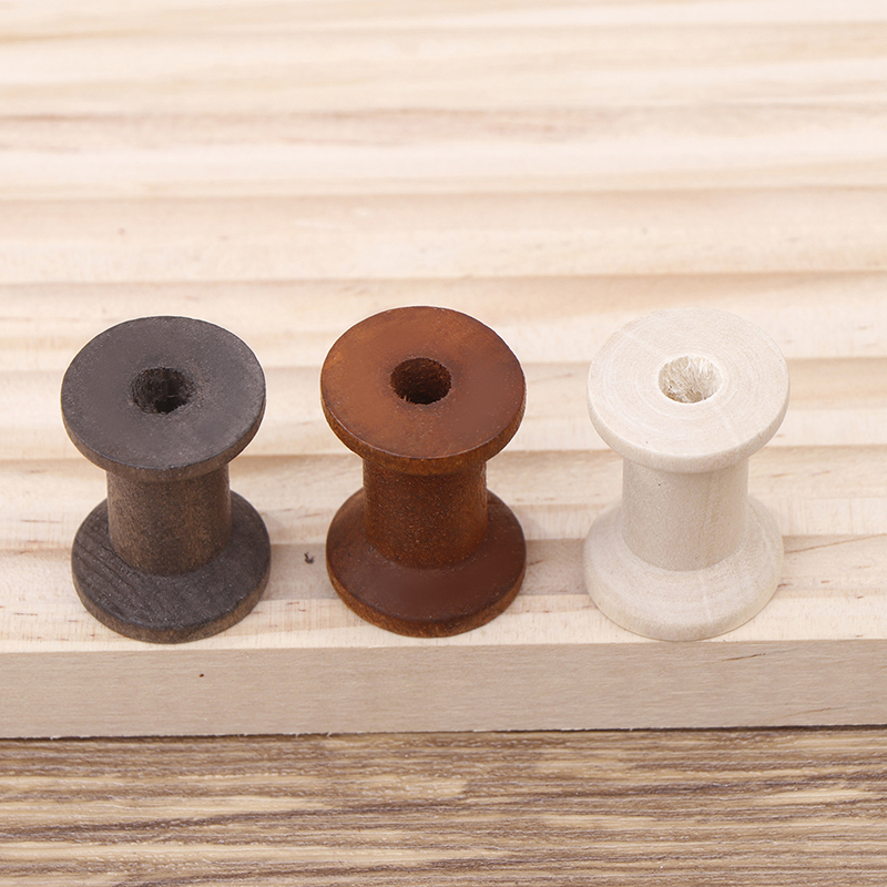 10Pc Vintage Wooden Spools DIY - đánh giá và giá Organza Ribbon Spool