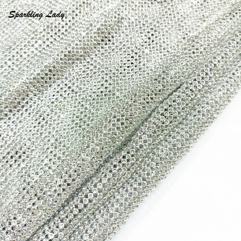 3MM Fashion Metal Rhinestone F - đánh giá và giá Crystal Mesh Fabric