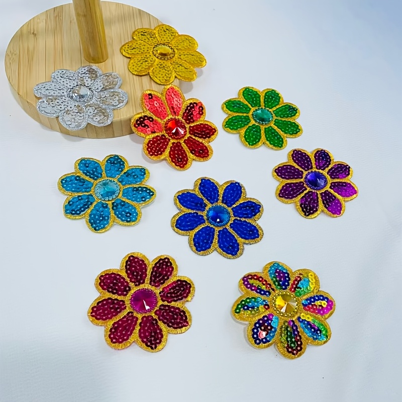 10Pcs Flower Sequined Applique - đánh giá và giá Applique Patch Flower