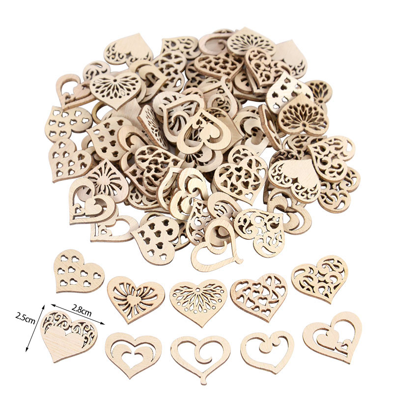 50/100pcs Hollowed Heart Patte - đánh giá và giá Craft Embellishments