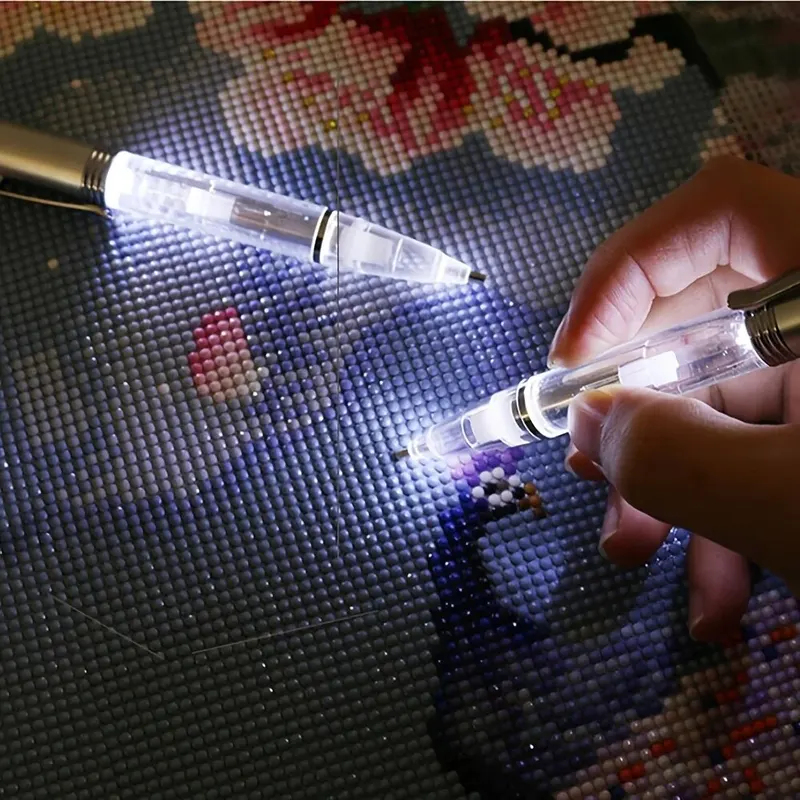 LED Light Diamond Painting Pen - đánh giá và giá Embroidery Embellishments