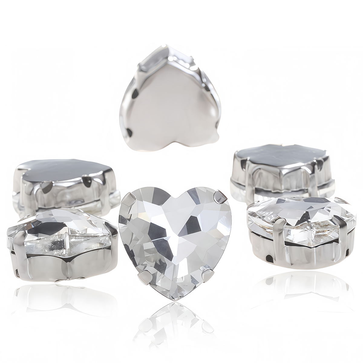 Heart Shape Glass Rhinestones  - đánh giá và giá Sew On Rhinestone