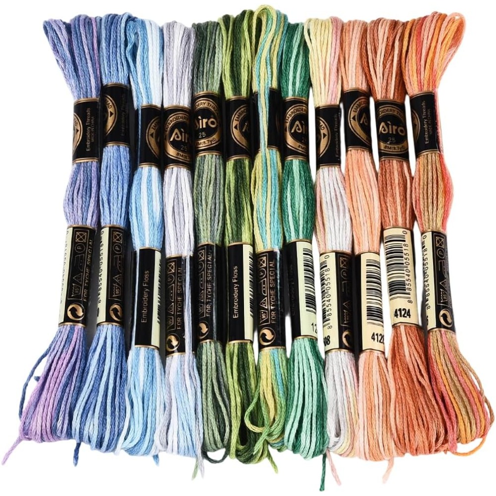 12 Skeins 105 Yards Cross Stit - đánh giá và giá Embroidery Embellishments