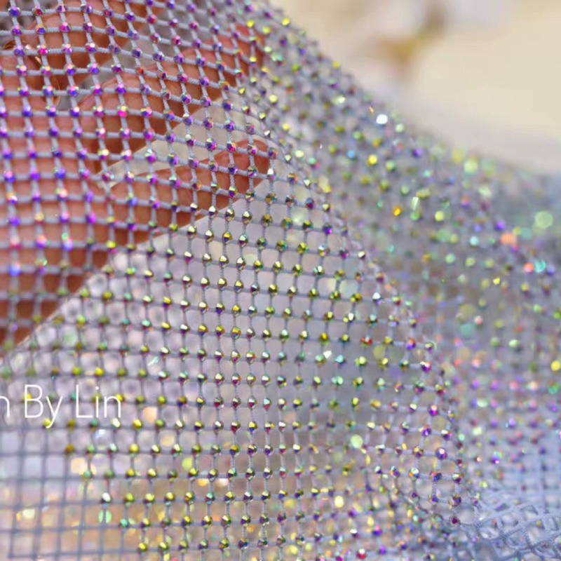 Mistlace Stretch Rhinestone Fi - đánh giá và giá Crystal Mesh Fabric