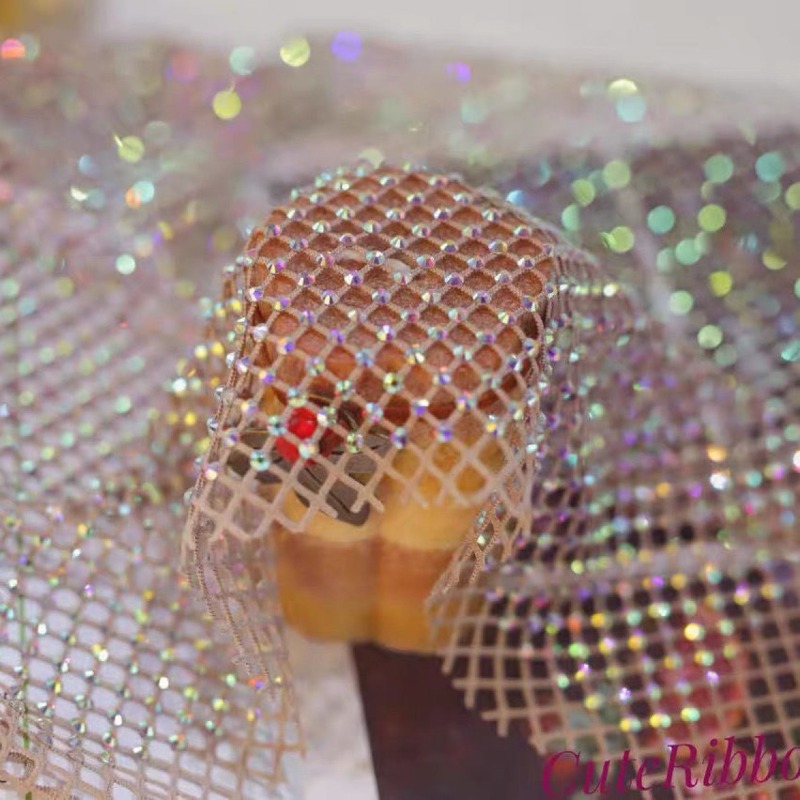 Mistlace Stretch Rhinestone Fi - đánh giá và giá Crystal Mesh Fabric